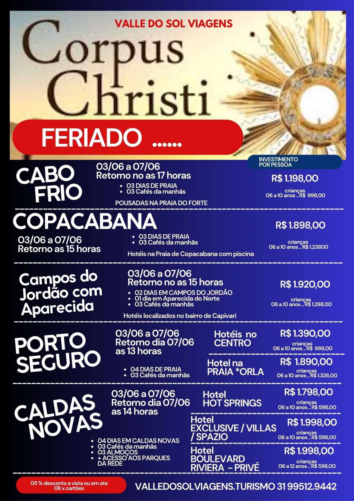 feriado DE CORPUS CHRISTI  - JUNHO 