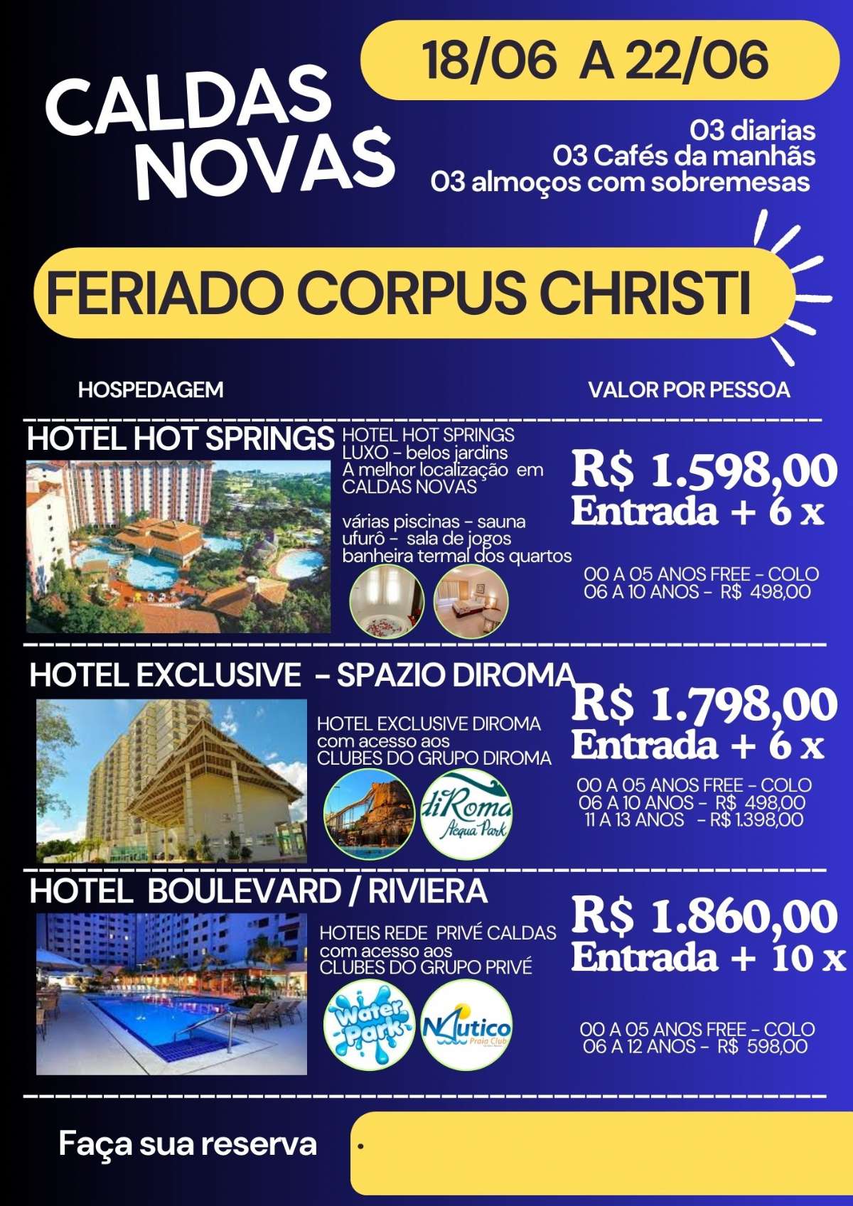 CALDAS NOVAS - FERIADO DE CORPUS CHRISTI